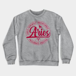 Zodiac round sign designs.Aries Crewneck Sweatshirt